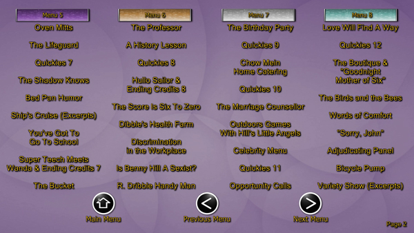 Volume 2 Main Menu 2